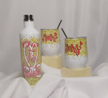 Load and play video in Gallery viewer, Valentine&#39;s Day - Our First Valentine&#39;s Day Tumbler Stainless Steel Gift Set - 3pcs
