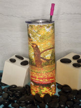 Load image into Gallery viewer, 20oz Tumbler Stainless Steel with Lid and Straw - Fall Trees and Leaves
