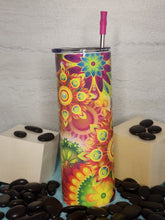 Load image into Gallery viewer, 20oz Tumbler Stainless Steel with Lid and Straw - Colorful Pinwheels
