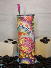 Load image into Gallery viewer, 20oz Tumbler Stainless Steel with Lid and Straw - Colorful Pinwheels
