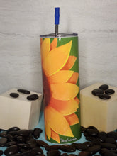 Load image into Gallery viewer, 20oz Tumbler Stainless Steel with Lid and Straw - Sunflower Hope/Faith
