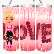 Load image into Gallery viewer, Valentine&#39;s Day - Tumbler Stainless Steel with Lid and Straw - 20oz Personalized
