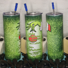Load image into Gallery viewer, 20oz Tumbler Stainless Steel with Lid and Straw - Grinch Maybe Christmas
