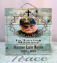 Load image into Gallery viewer, Funeral Home Offer - In Loving Memory 10&quot; x 10&quot; Wood Frame Personalized
