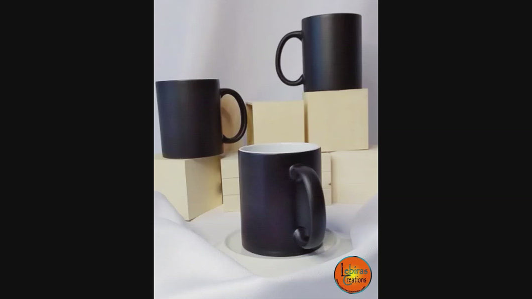 Ceramic Coffee Mug Color Change Black - 12oz